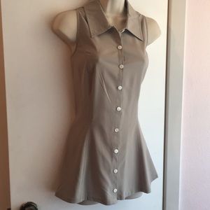 Gray/taupe short sleeve top size 8